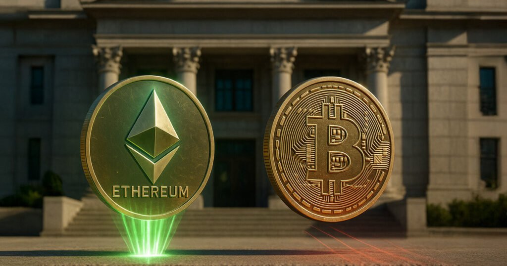 ethreum inflow bitcoin outflow